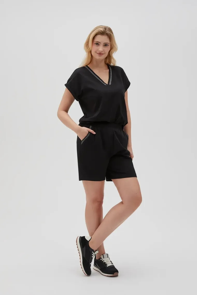 Szorty damskie, czarne, Moodo