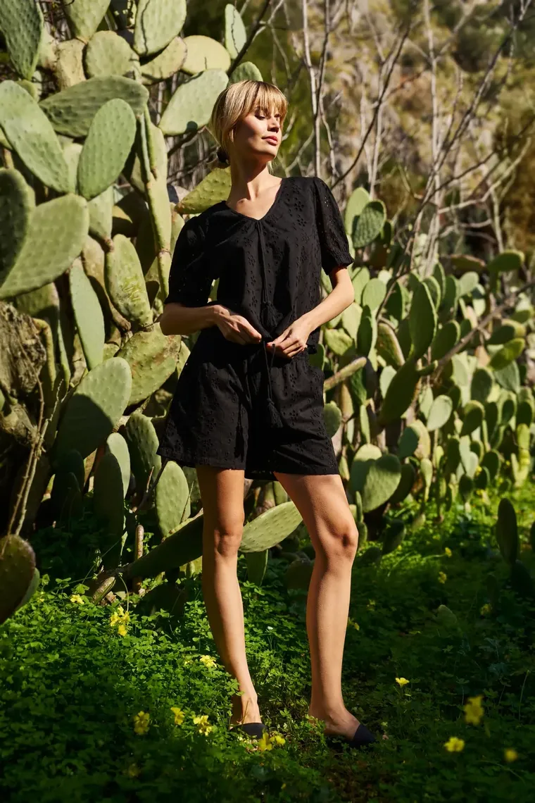 Szorty damskie, czarne, Moodo