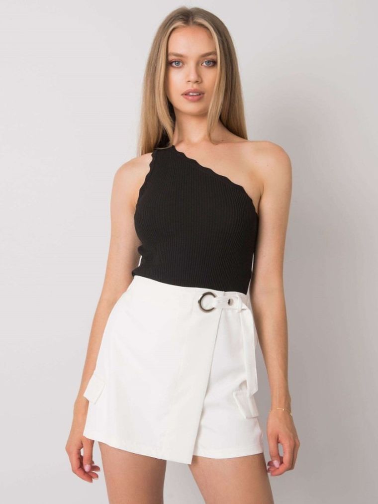 Szorty damskie, ecru, Italy Moda