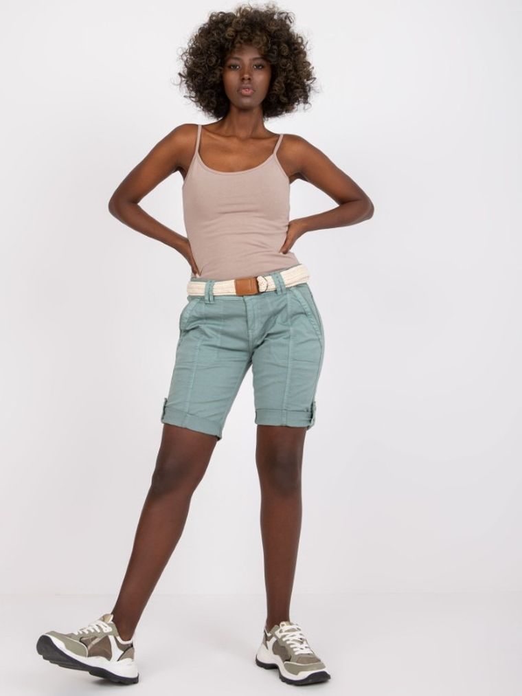 Szorty damskie, miętowe, Factory Price