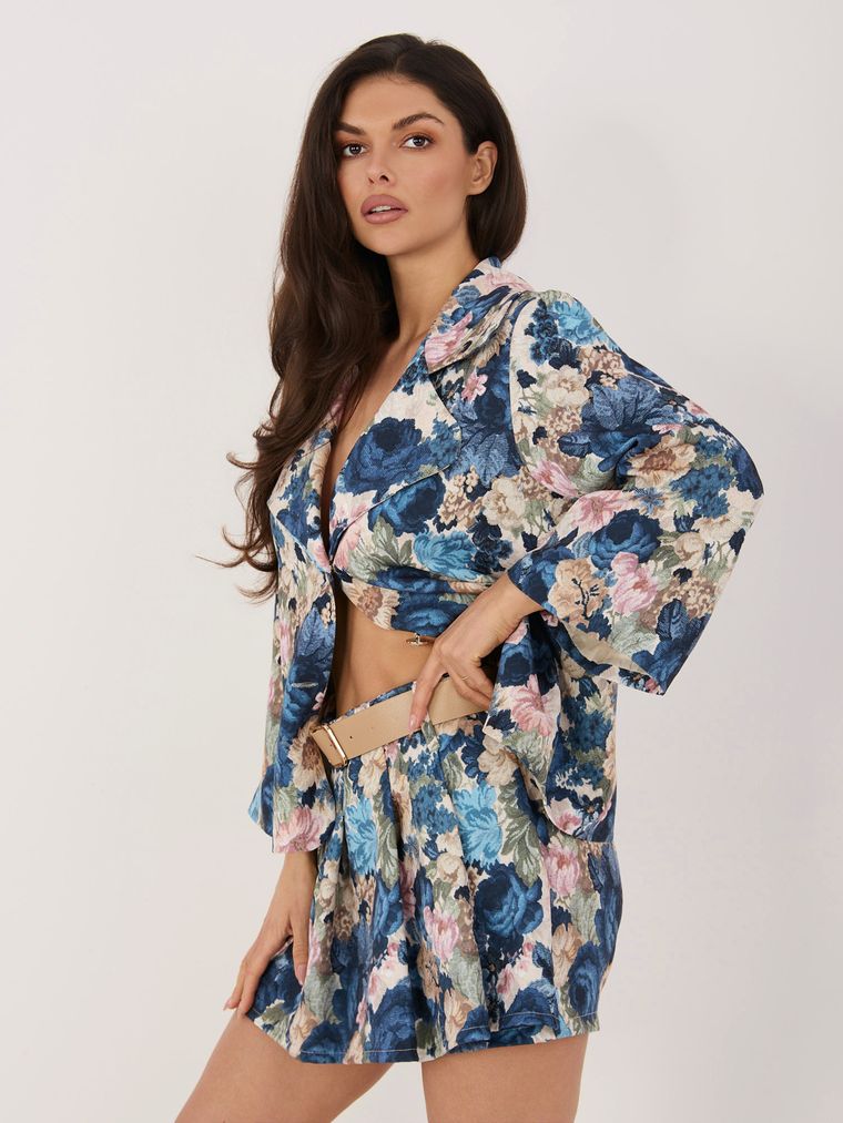 Szorty damskie, niebieskie, Italy Moda