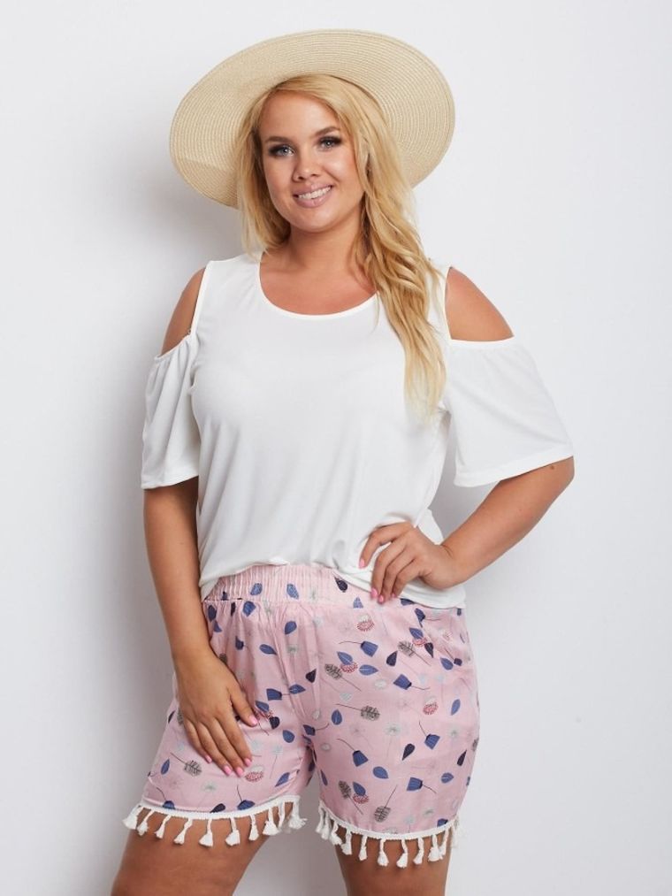 Szorty damskie, różowe, plus size, Factory Price