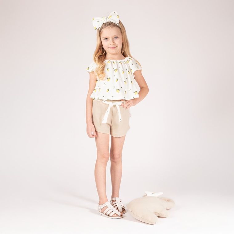 Szorty dziewczęce, beżowe, Nicol