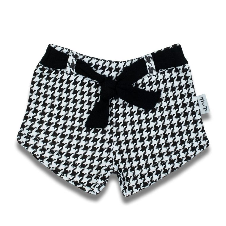 Szorty dziewczęce, biało-czarne, Nicol