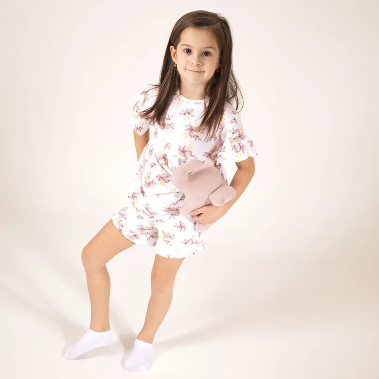 Szorty dziewczęce, ecru, Nicol