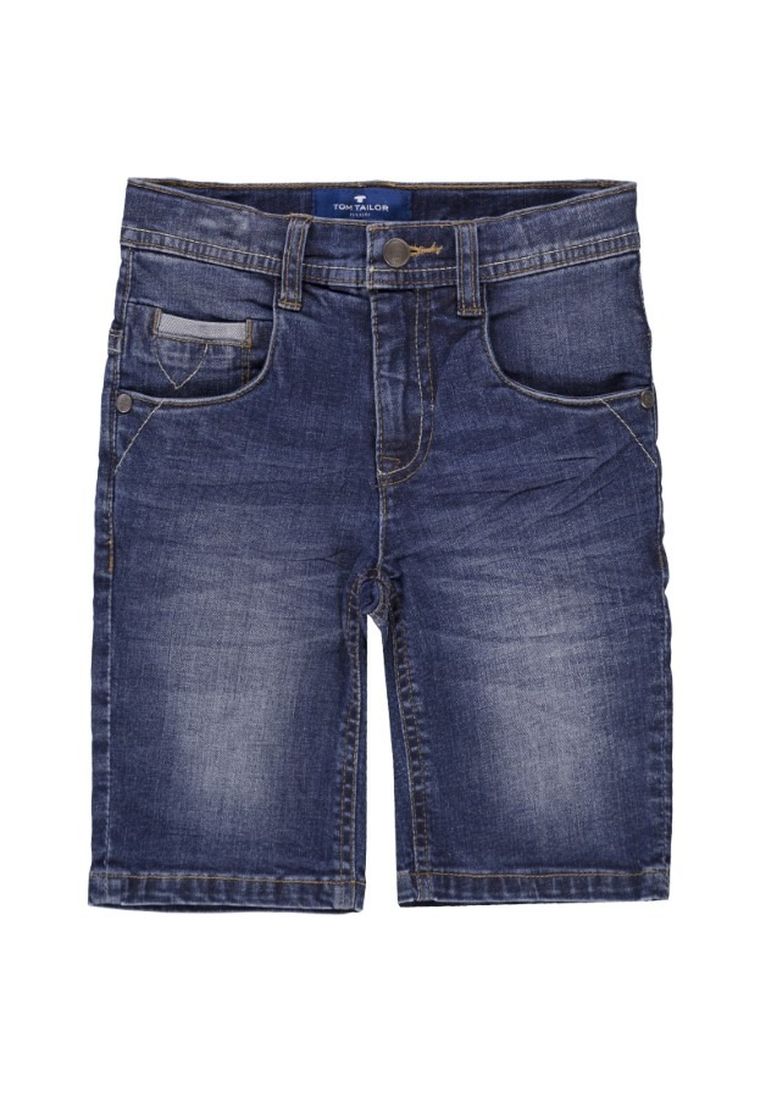 Szorty jeansowe chłopięce, bermudy, ciemny denim, Tom Tailor