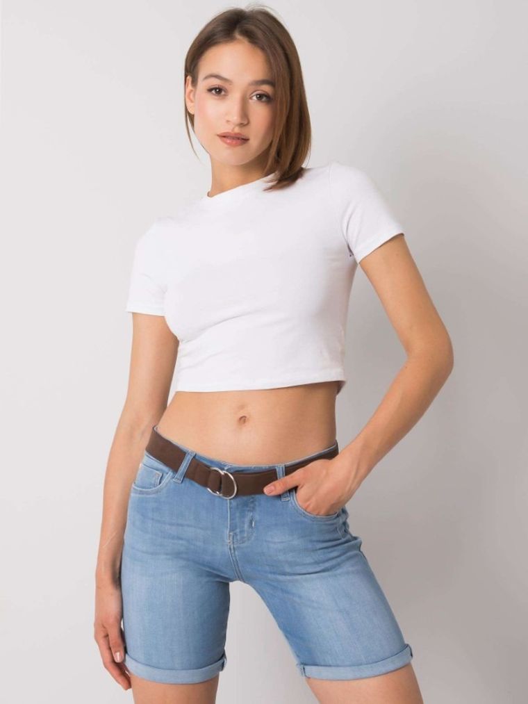 Szorty jeansowe damskie, niebieskie, Sublevel