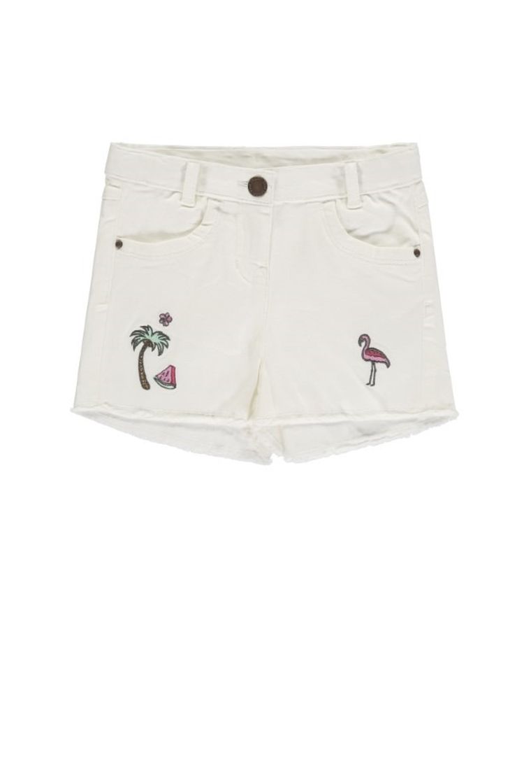 Szorty jeansowe dziewczęce, białe, Tom Tailor