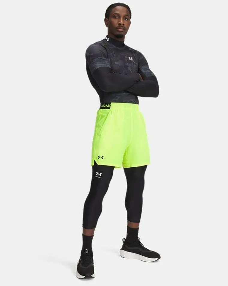 Szorty męskie, 2w1, żółte, Under Armour