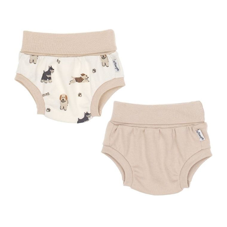Szorty niemowlęce, bloomersy, beżowe, zestaw, 2 szt., Nicol