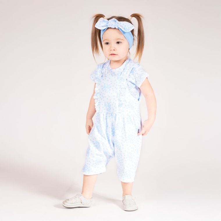 Szorty ogrodniczki dziewczęce, białe, Nicol