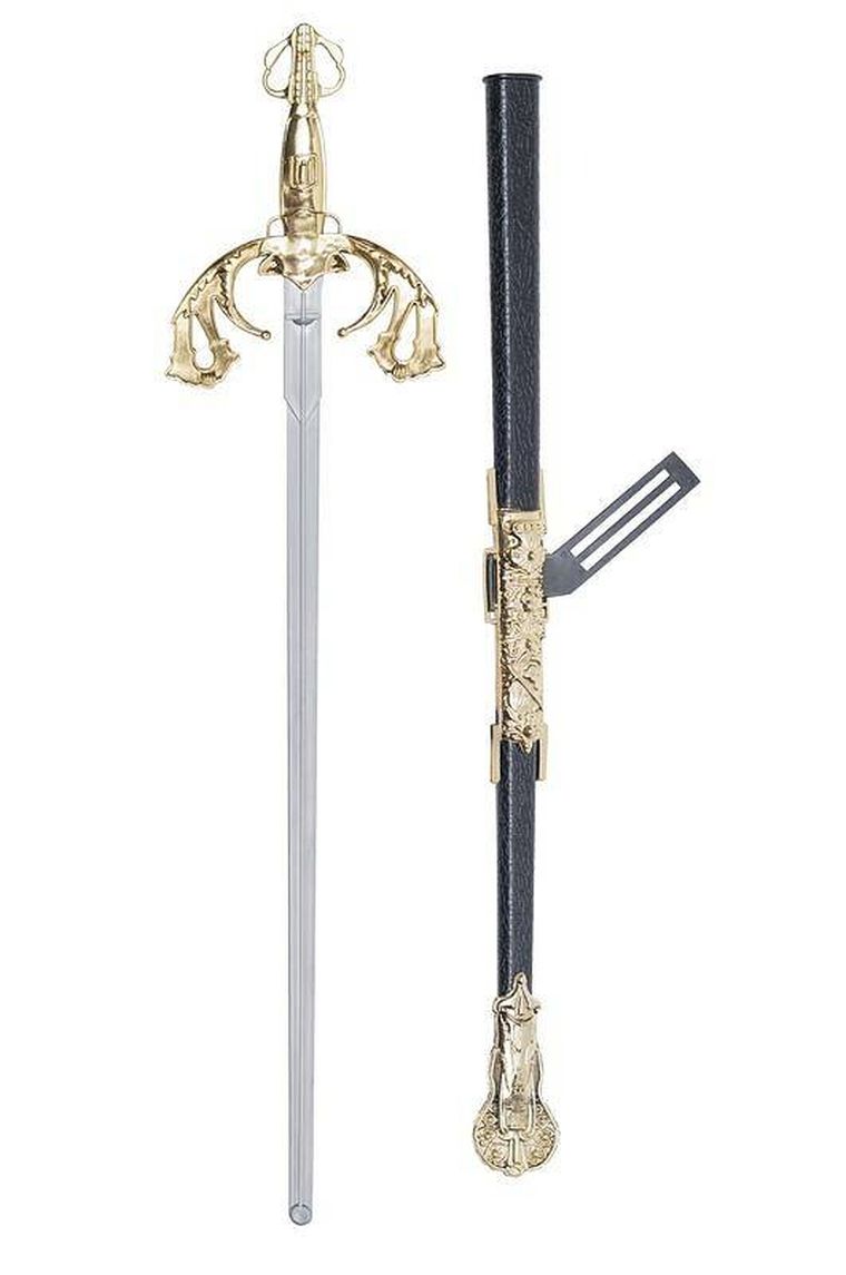 Szpada, szabla muszkietera, metalizowana