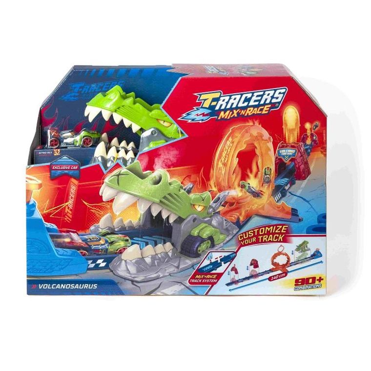 T-Racers, Volcanosaurus, zestaw z wyrzutnią i pojazdem