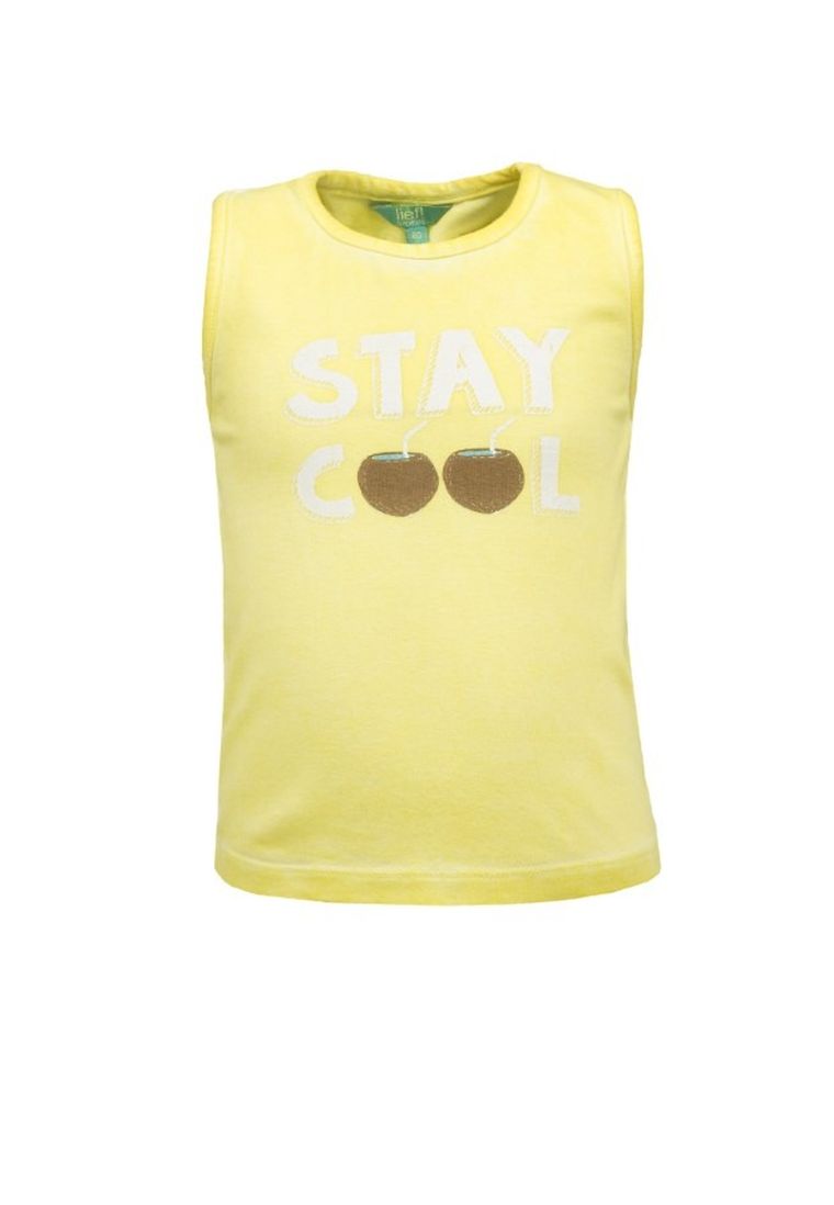 T-shirt chłopięcy bez rękawów, żółty, Lief