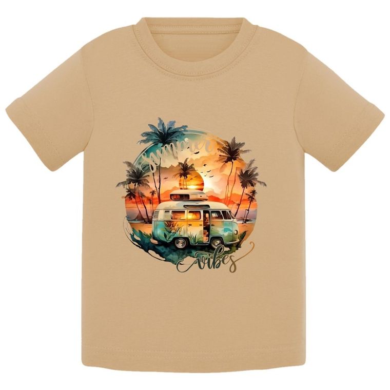 T-shirt chłopięcy, beżowy, Tup Tup