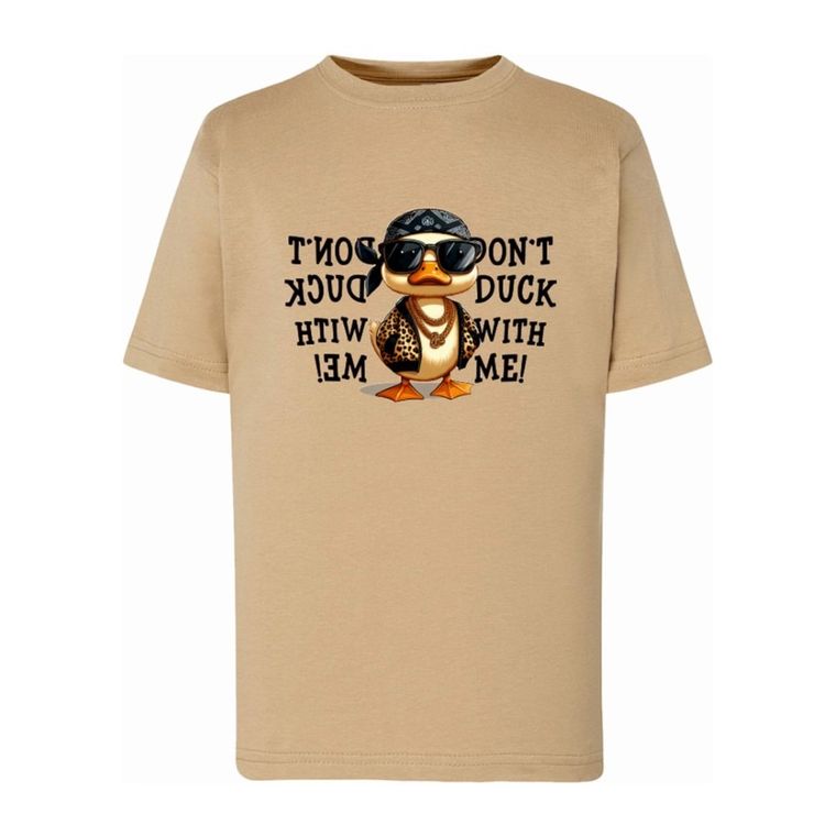 T-shirt chłopięcy, beżowy, Tup Tup