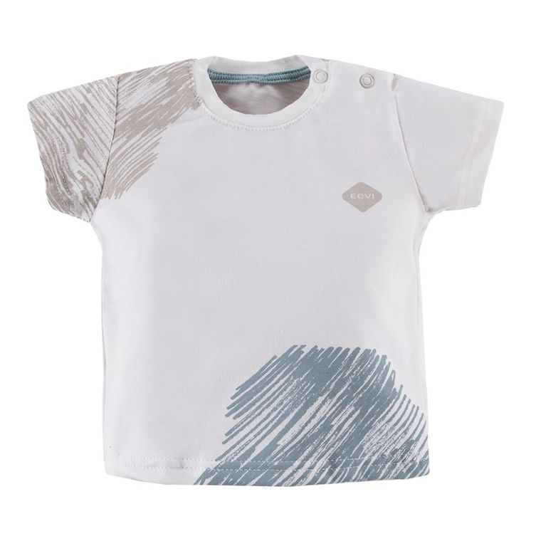 T-shirt chłopięcy, biały, Eevi