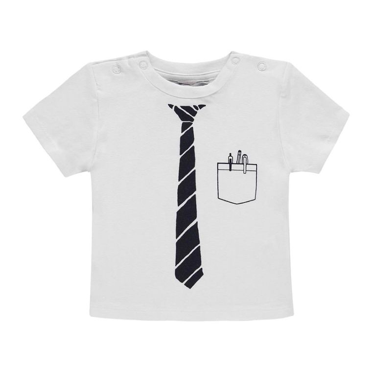 T-shirt chłopięcy, biały, Kanz