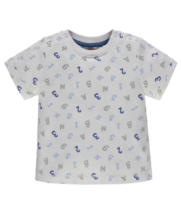 T-shirt chłopięcy, biały, Kanz