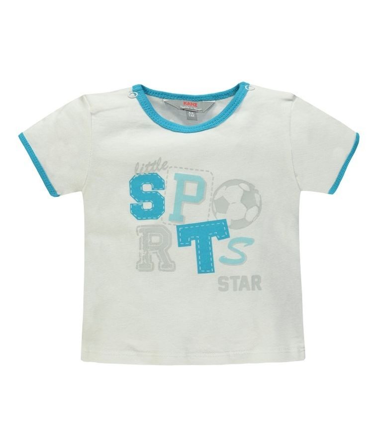 T-shirt chłopięcy, biały, Kanz