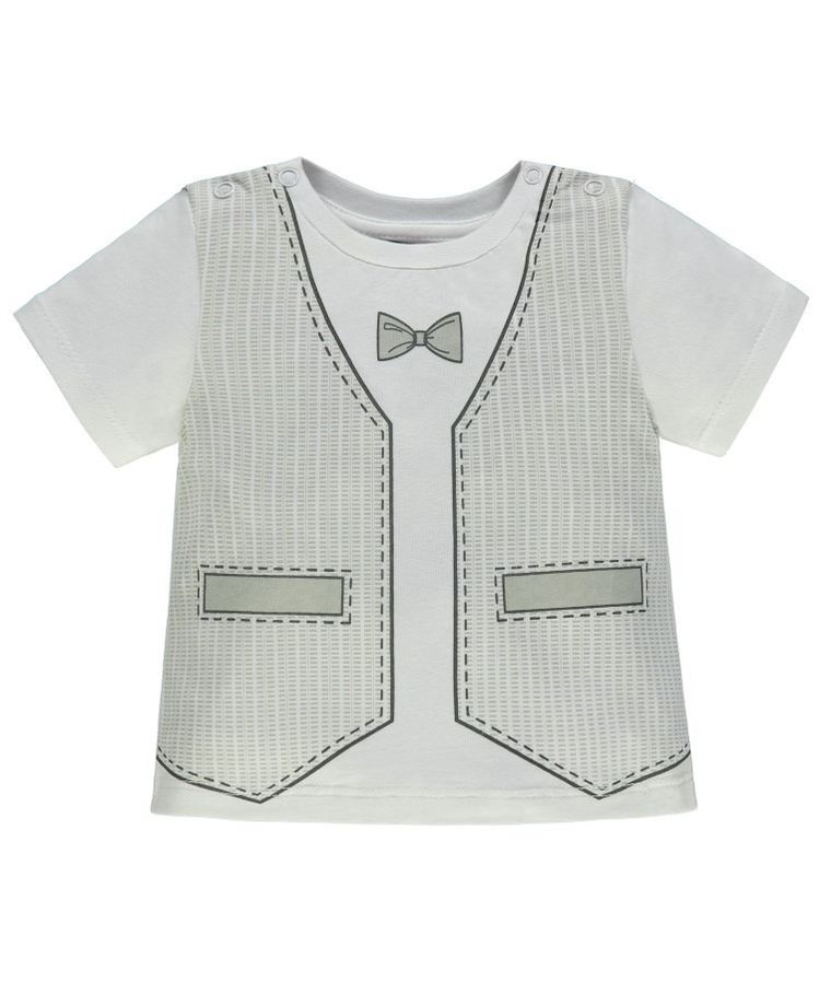 T-shirt chłopięcy, biały, Kanz