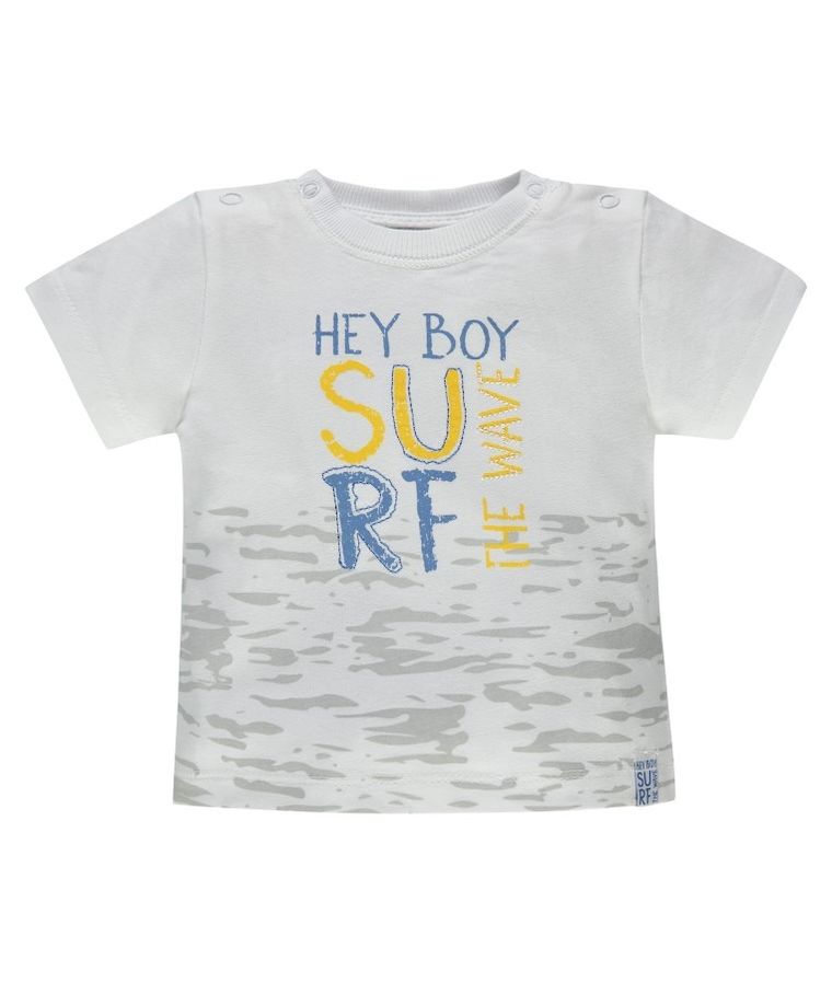 T-shirt chłopięcy, biały, Kanz