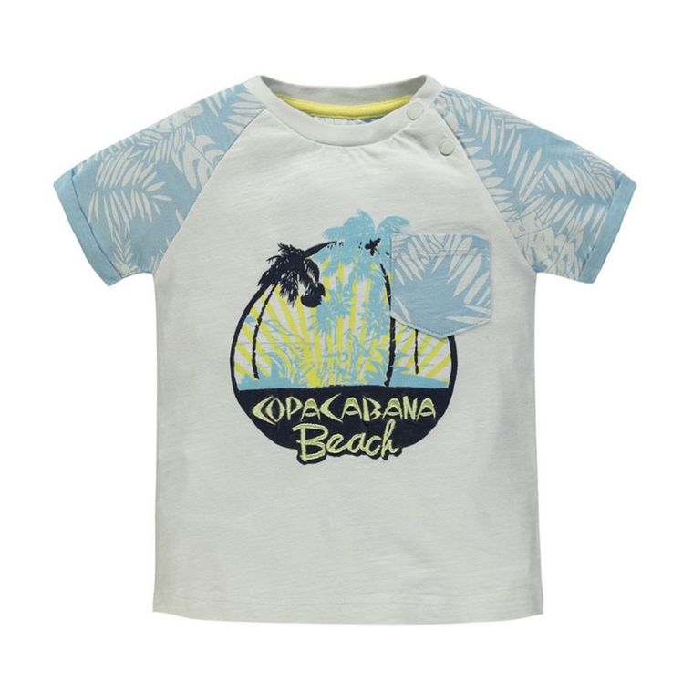 T-shirt chłopięcy, biały, Kanz