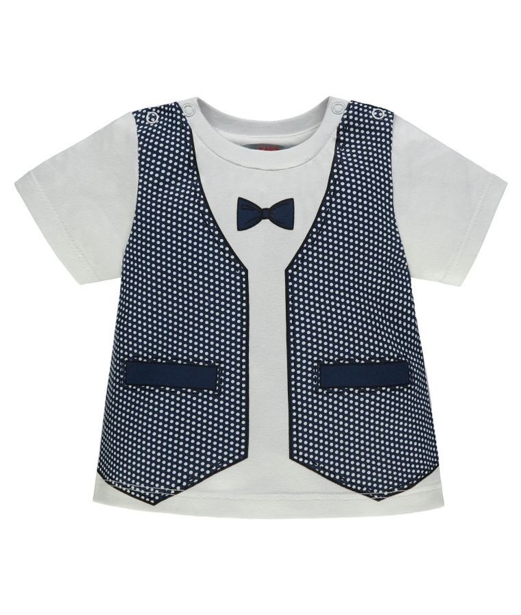 T-shirt chłopięcy, biały, Kanz