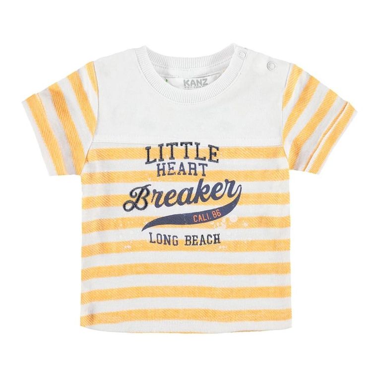 T-shirt chłopięcy, biały, Kanz