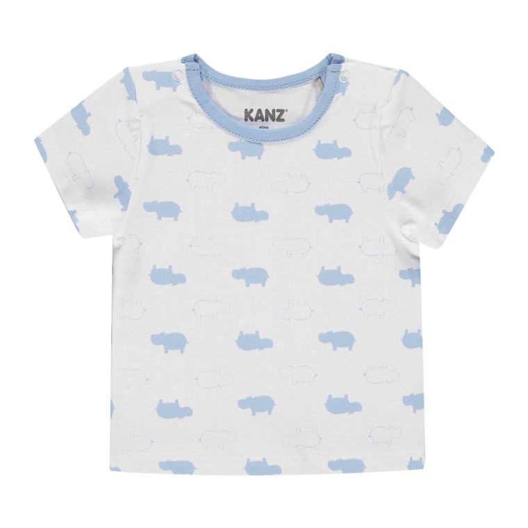 T-shirt chłopięcy, biały, Kanz