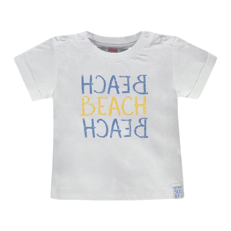 T-shirt chłopięcy, biały, Kanz