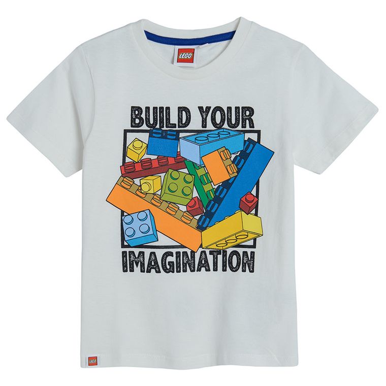T-shirt chłopięcy, biały, LEGO