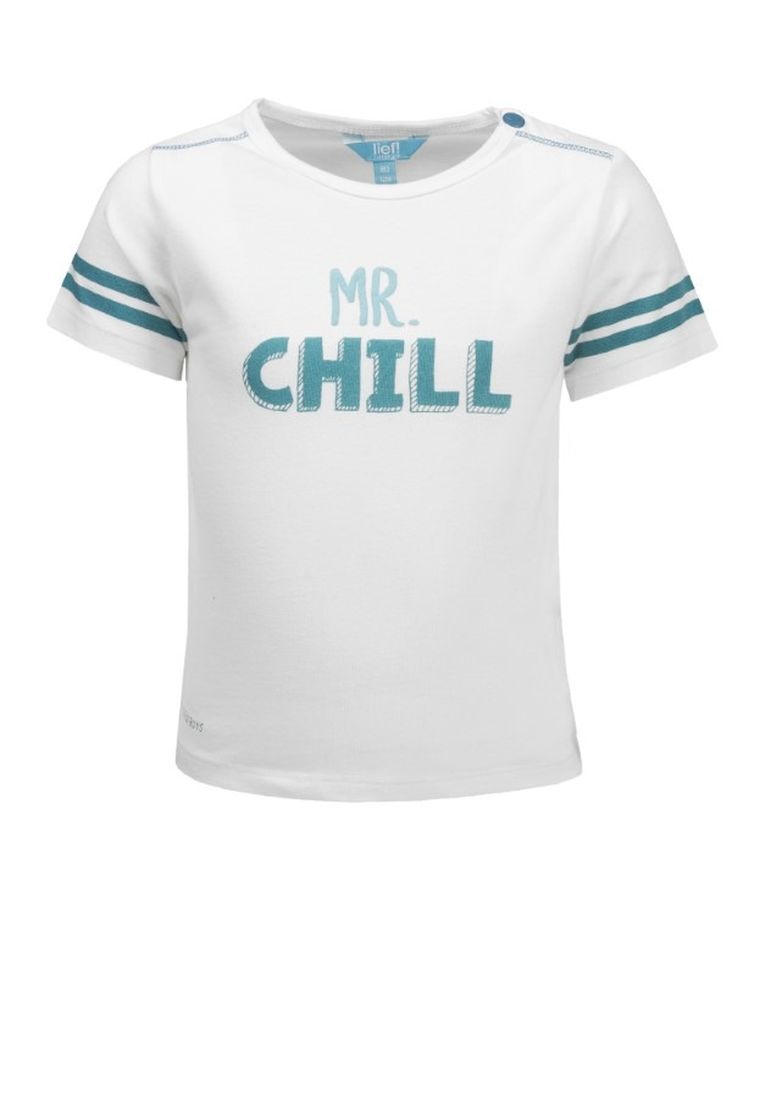 T-shirt chłopięcy, biały, Lief