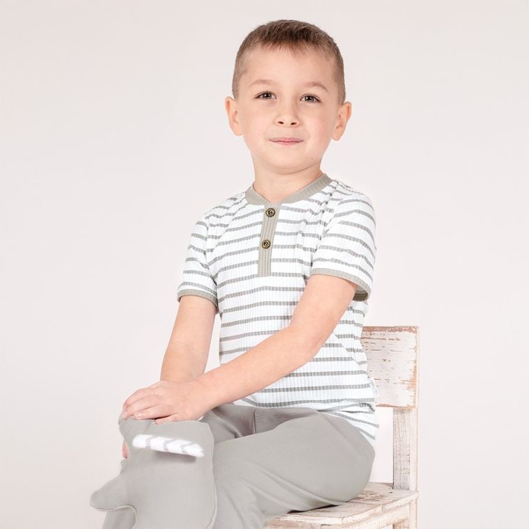 T-shirt chłopięcy, biały, Nicol