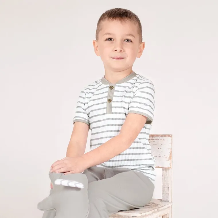 T-shirt chłopięcy, biały, Nicol