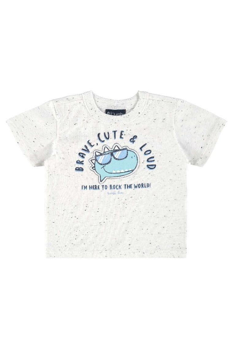 T-shirt chłopięcy, biały, Quimby