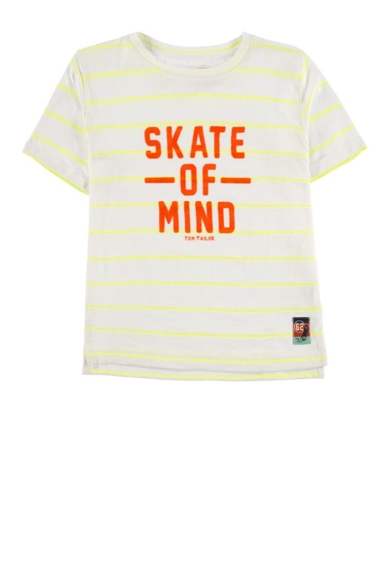 T-shirt chłopięcy, biały, Tom Tailor