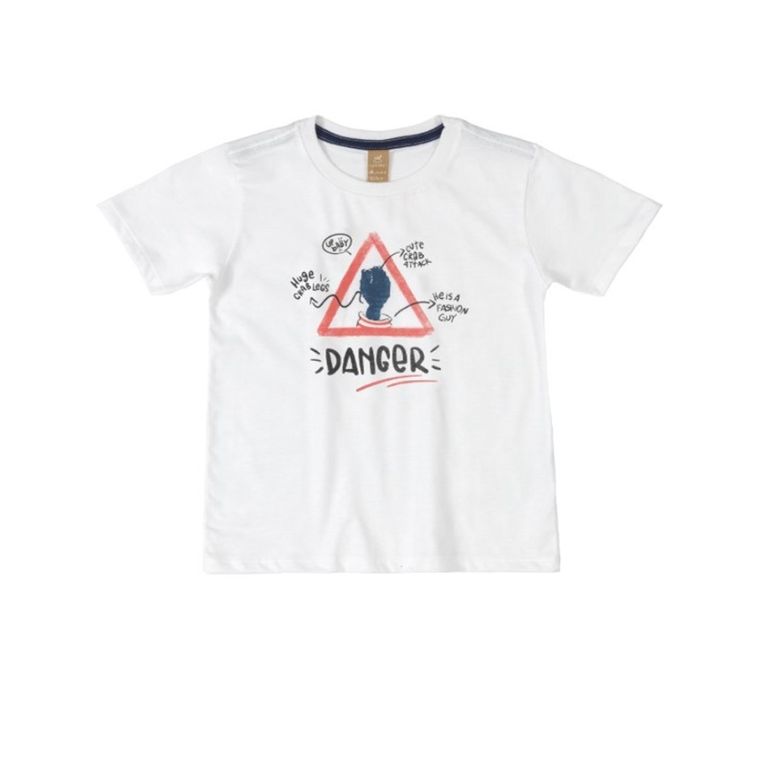 T-shirt chłopięcy, biały, Up Baby