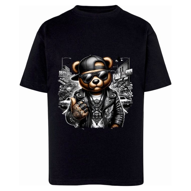 T-shirt chłopięcy, czarny, Tup Tup