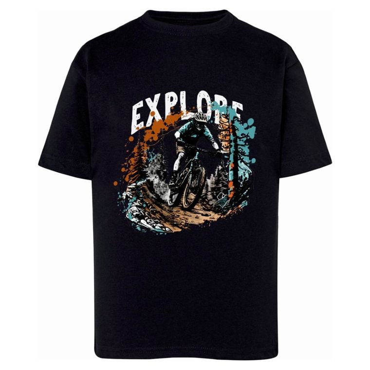 T-shirt chłopięcy, czarny, Tup Tup