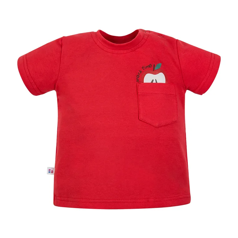 T-shirt chłopięcy, czerwony, Eevi