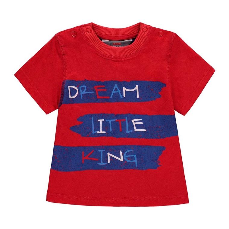 T-shirt chłopięcy, czerwony, Kanz