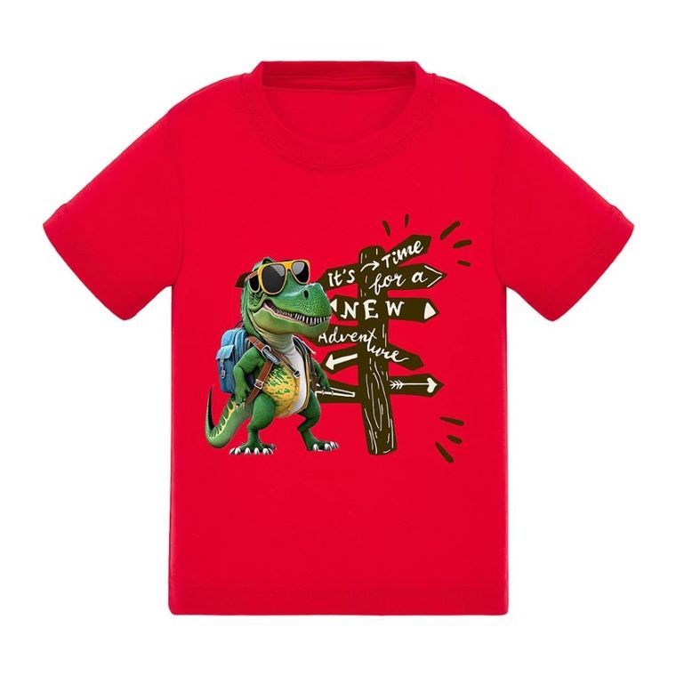 T-shirt chłopięcy czerwony, Tup Tup