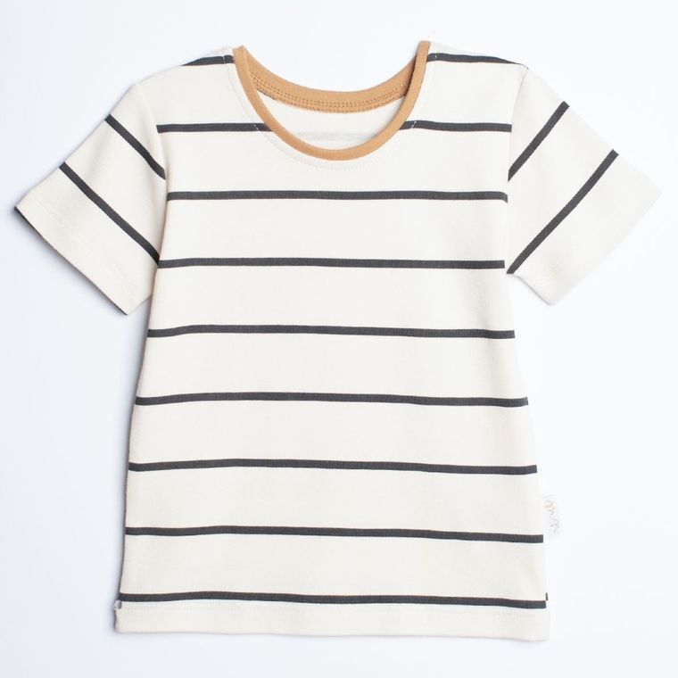 T-shirt chłopięcy, ecru, Nicol