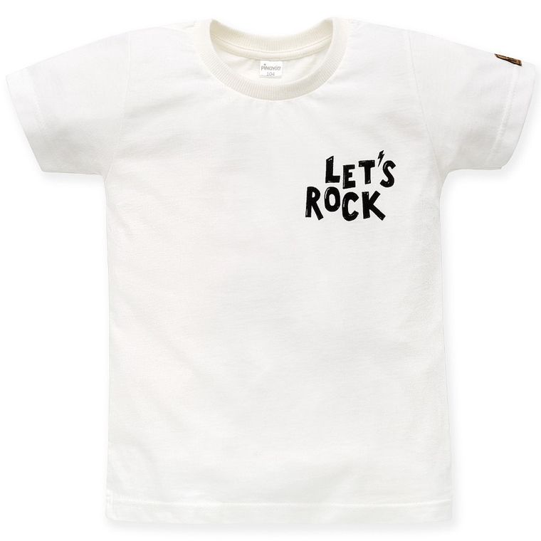 T-shirt chłopięcy, ecru, Pinokio