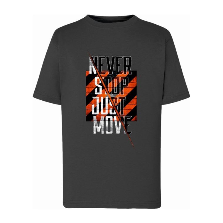 T-shirt chłopięcy, grafitowy, Tup Tup