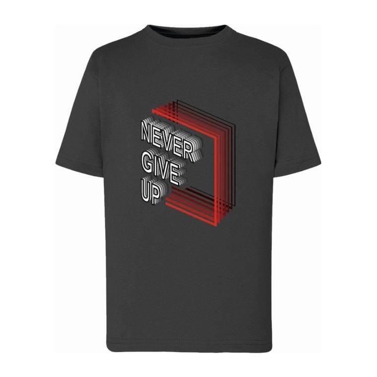 T-shirt chłopięcy, grafitowy, Tup Tup