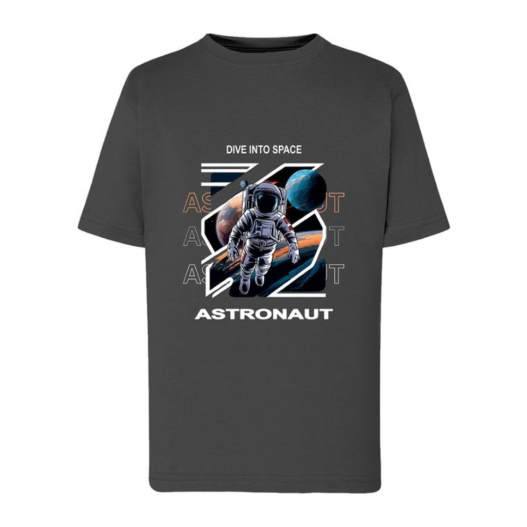 T-shirt chłopięcy, grafitowy, Tup Tup