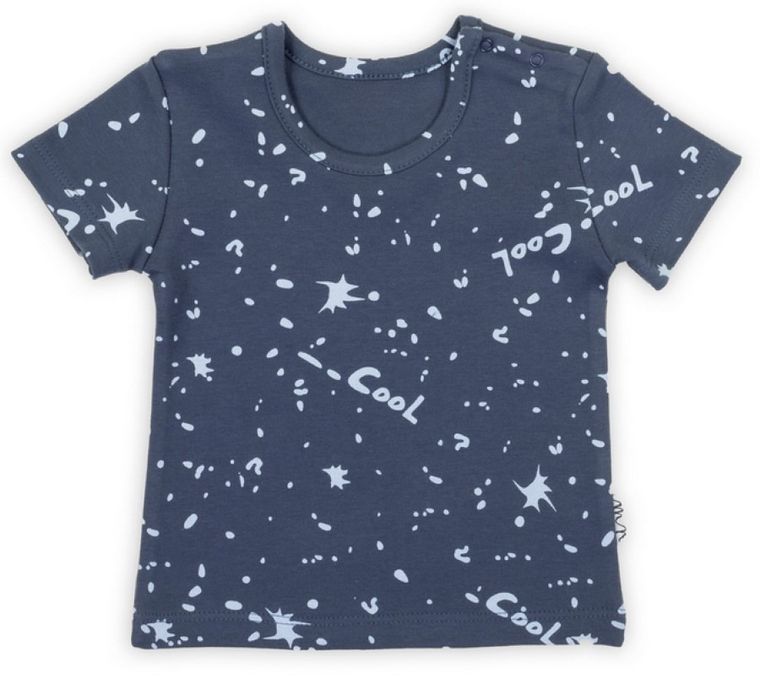 T-shirt chłopięcy, granatowy, Nicol