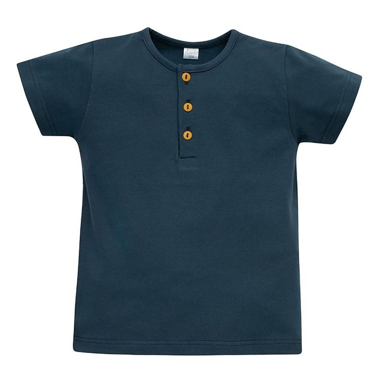 T-shirt chłopięcy, granatowy, Pinokio